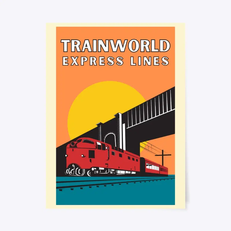 TrainWorld Express Lines 18"x24" Poster