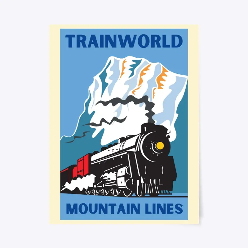 TrainWorld Mountain Lines 18"x24" Poster