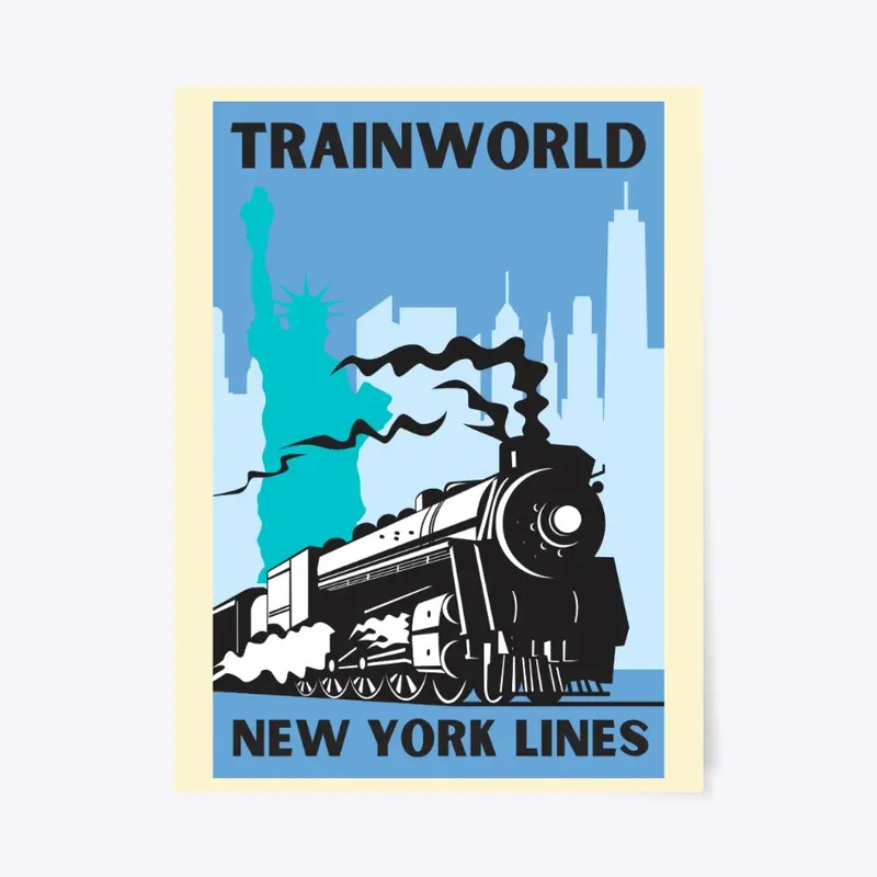 TrainWorld New York Lines 18"x24" Poster